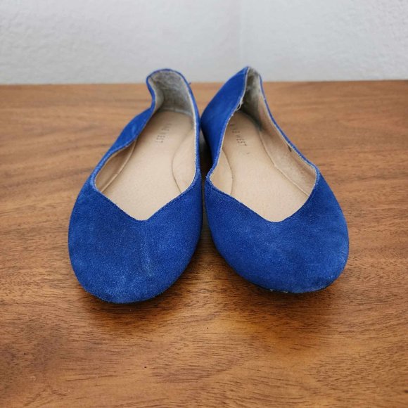Nine West Smart Move Ballet Flats - Cobalt Blue Suede - Size 5 - Picture 2 of 4